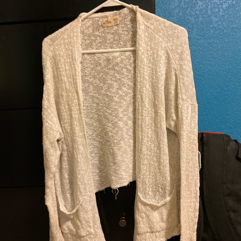 White Hollister cardigan